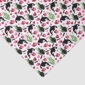 Orca Love Valentine Tissue Paper in White Tissuepapier (Detail)