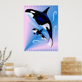 Orca Mam en Baby Print (Keuken)