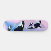 Orca Mam en Baby Skateboard (Horizontaal)