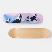 Orca Mam en Baby Skateboard (Horizontaal)