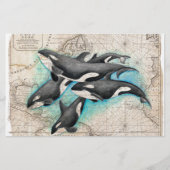 Orca Map Atlas Briefpapier (Voorkant)