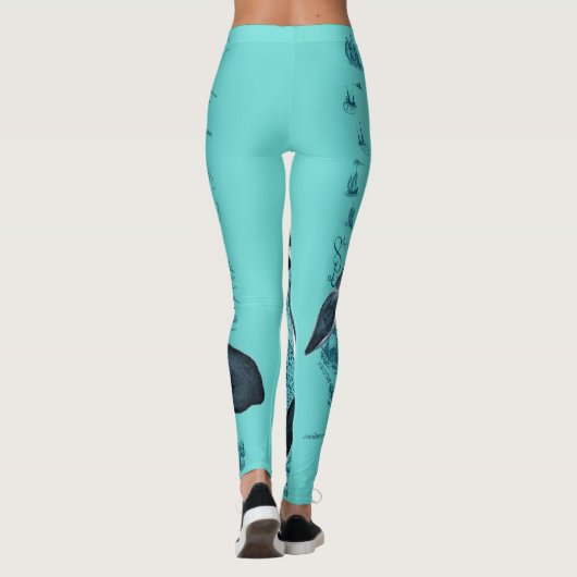 Orca Map Blauwgroen Leggings (Achterkant)