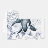 Orca Map Blue Bedankdoosjes (Uitgevouwen)