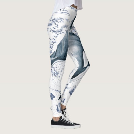 Orca Map Blue Leggings (Rechts)