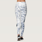 Orca Map Blue Leggings (Achterkant)