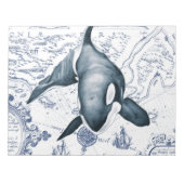 Orca Map Blue Notitieblok (Voorkant)