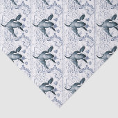 Orca Map Blue Tissuepapier (Detail)