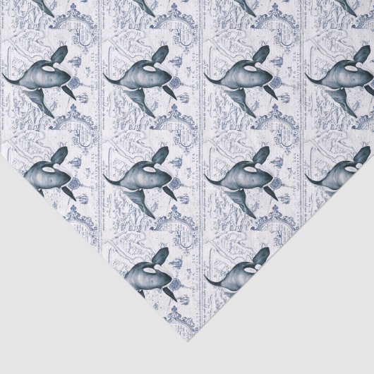 Orca Map Blue Tissuepapier (Detail)