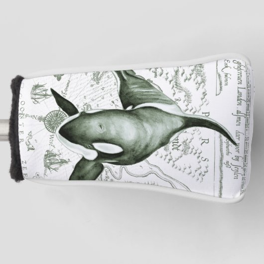 Orca Map Green Golfheadcover (Voorkant)
