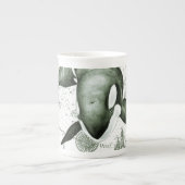 Orca Map Green Porselein Kop (Voorkant)