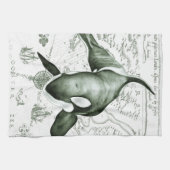 Orca Map Green Theedoek (Horizontaal)
