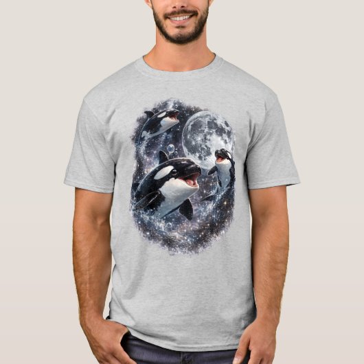 Orca Moon | Orka Oceaan | Grappig Zeeleven T-shirt (Voorkant)