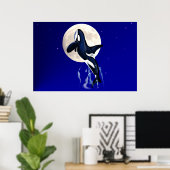 Orca Moon Poster (Thuiskantoor)