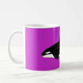 Orca Mug on pink Koffiemok
