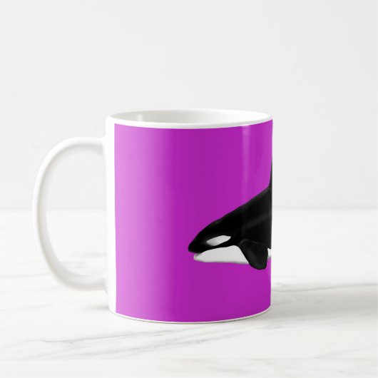 Orca Mug on pink Koffiemok (Links)