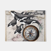 Orca Nautical Compass Deurmat (Voorkant)