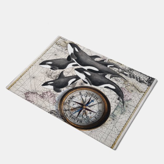Orca Nautical Compass Deurmat (Schuin)
