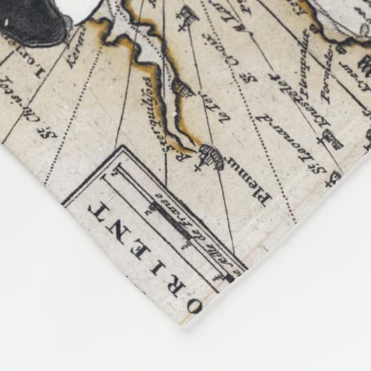 Orca Nautical Compass Fleece Deken (Hoek)