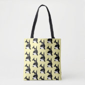 Orca ontwerp achtergrond in elke kleur tote bag (Voorkant)