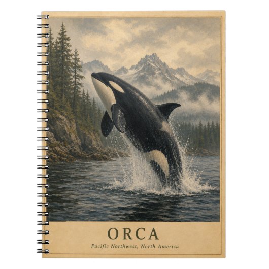 Orca Pacific Northwest VINTAGE Notitieboek (Voorkant)