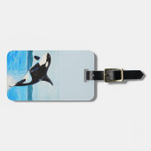 Orca Painting Bagagelabel (Voorkant horizontaal)