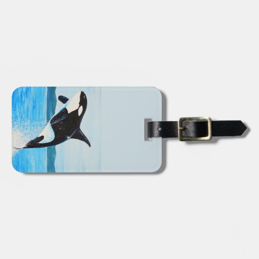 Orca Painting Bagagelabel (Voorkant horizontaal)