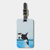 Orca Painting Bagagelabel (Voorkant verticaal)
