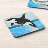 Orca Painting Bier Onderzetter (Linkerzijde)