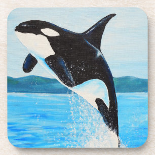 Orca Painting Bier Onderzetter