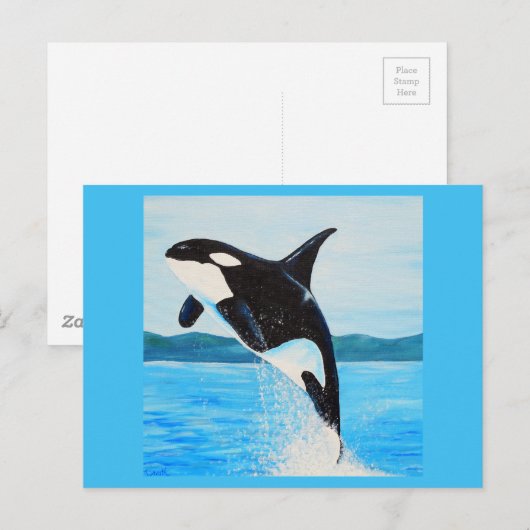 Orca Painting Briefkaart (Voorkant / Achterkant)