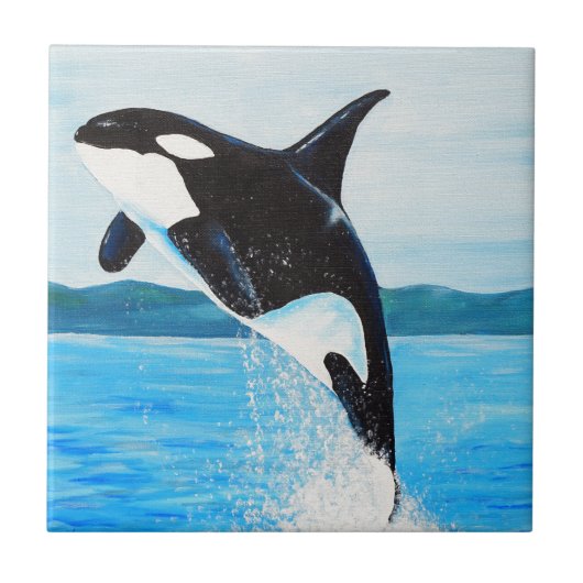 Orca Painting Tegeltje (Voorkant)
