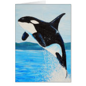 Orca Painting Wenskaart (Voorkant)