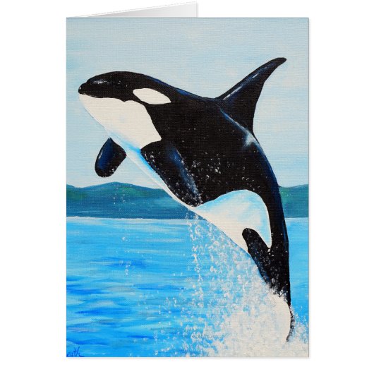 Orca Painting Wenskaart (Voorkant)