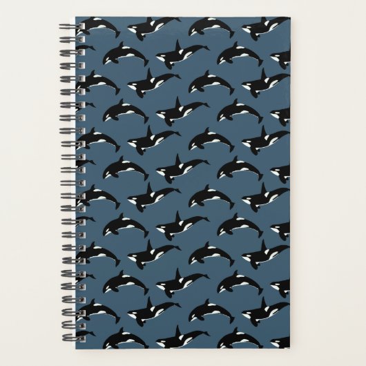 Orca Pattern: Donkerblauw Planner (Voorkant)