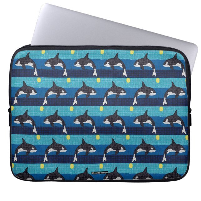 Orca (pattern) - Laptop Sleeve (Voorkant)