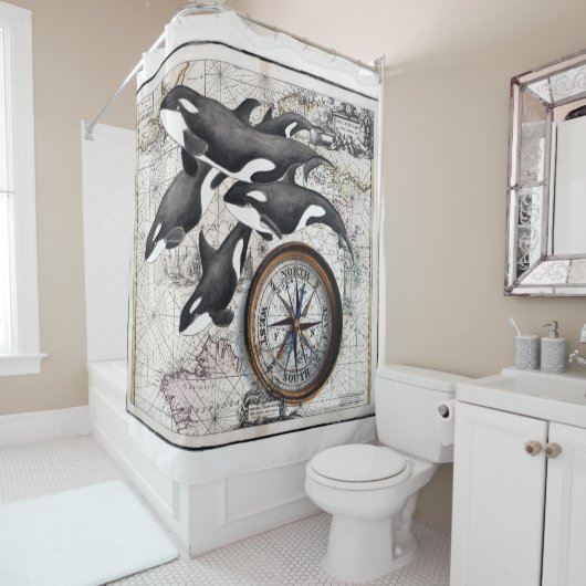 Orca Pod Douchegordijn (In situ)