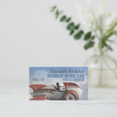 Orca Retro Rocket Visitekaartjes (Staand voorkant)