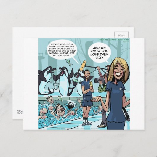 Orca Revenge van Rick London Funny Briefkaart (Voorkant / Achterkant)