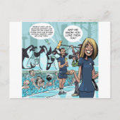 Orca Revenge van Rick London Funny Briefkaart (Voorkant)