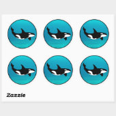 Orca Ronde Sticker (Vel)
