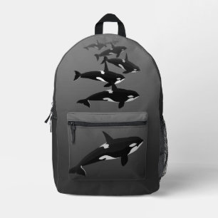 Orca-rugzak Killer Whale School Bags aanpassen Bedrukte Rugzak