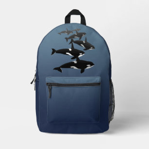 Orca-rugzak Killer Whale School Bags aanpassen Bedrukte Rugzak