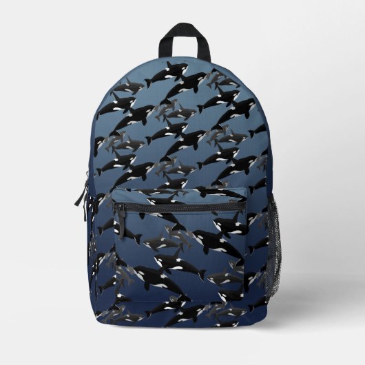 Orca-rugzak Killer Whale School Bags aanpassen Bedrukte Rugzak (Voorkant)