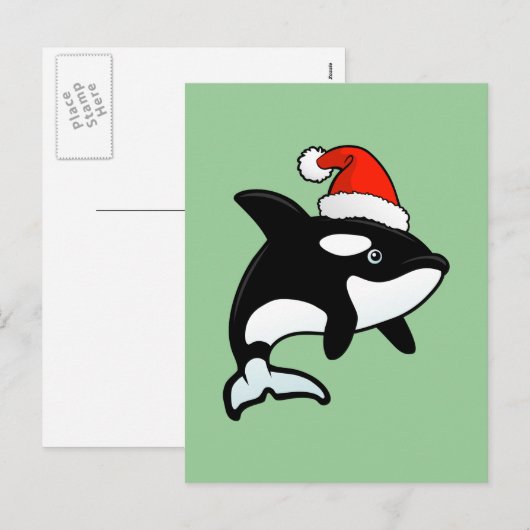 Orca Santa Feestdagenkaart (Voorkant / Achterkant)
