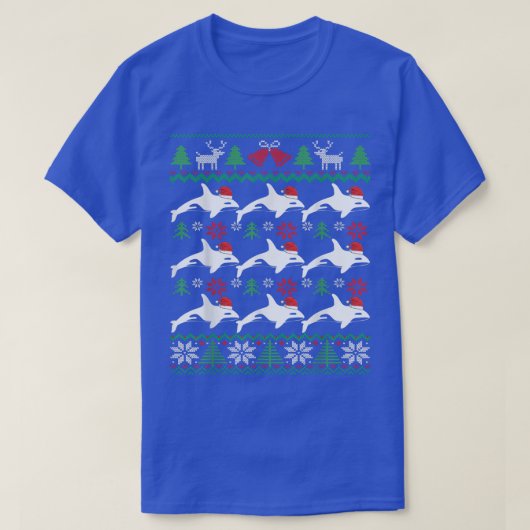 Orca SantaUgly Kerstmis790 T-shirt (Design voorkant)