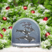 Orca Snow Globe Custom Killer Whale Snow Globe Sneeuwbol (Kerstmis)