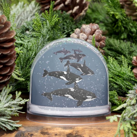 Orca Snow Globe Custom Killer Whale Snow Globe Sneeuwbol (Winter)