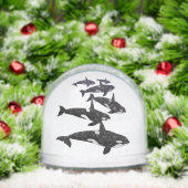 Orca Snow Globe Custom Killer Whale Snow Globe Sneeuwbol (Kerstmis)
