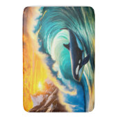 Orca Solo Wave Barrel Fun Design van Rich AMeN Gil Badmat (Voorkant Verticaal)