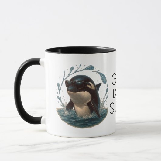 Orca Splash in Shades – Walvis & Dolfijn Dag ELGIS Mok (Links)
